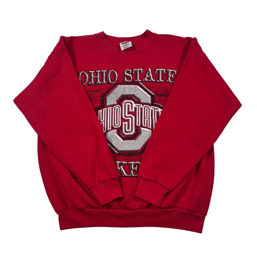 Vintage Ohio State Buckeyes 90's Red Crewneck Sweatshirt Unisex XL